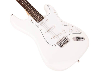 SX ED1WT Stratocaster elektromos gitár, fehér