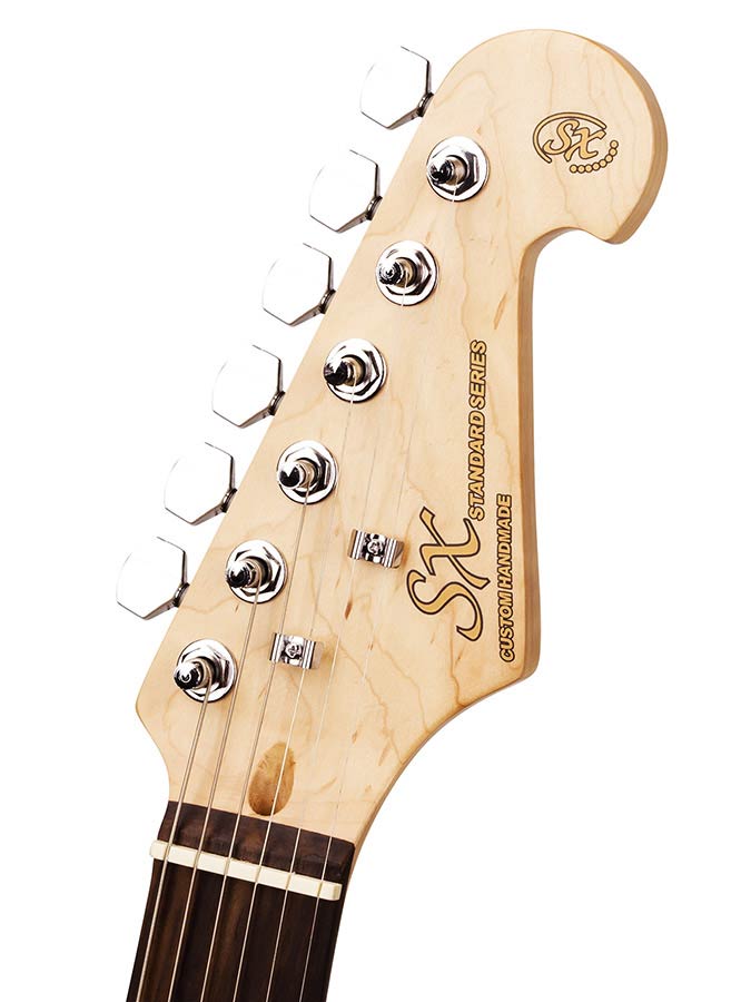 SX ED1WT Stratocaster elektromos gitár, fehér