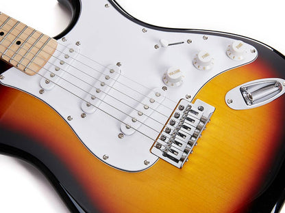 SX SEM13TS Elektromos gitár, Sunburst, puhatokkal és kábellel