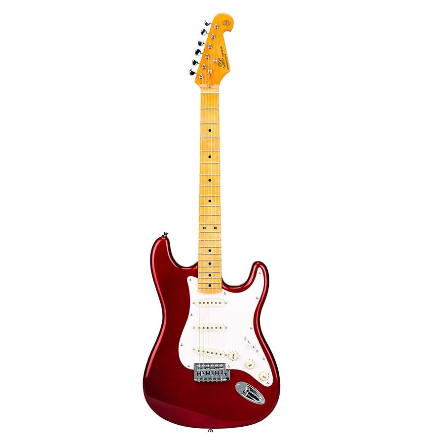 SX SST57CAR Retro elektromos gitár, piros