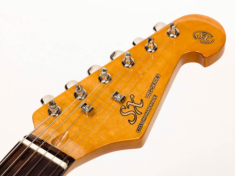 SX SST62BK 62 Vintage Style elektromos gitár, fekete, puhatokkal
