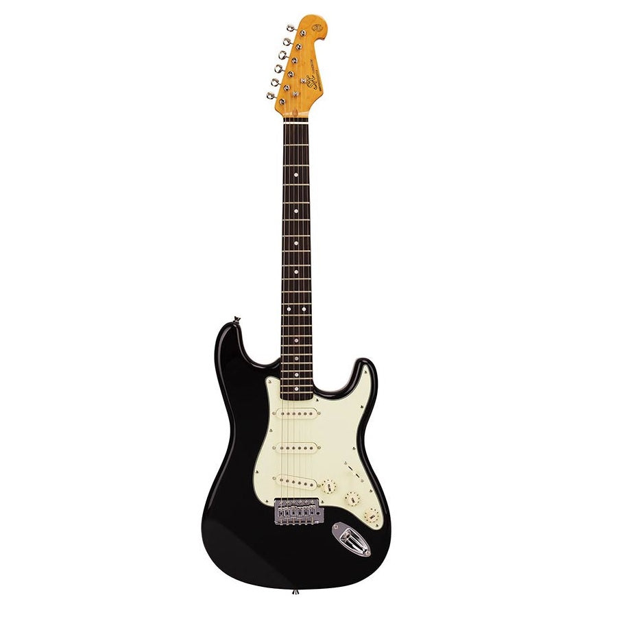 SX SST62BK 62 Vintage Style elektromos gitár, fekete, puhatokkal