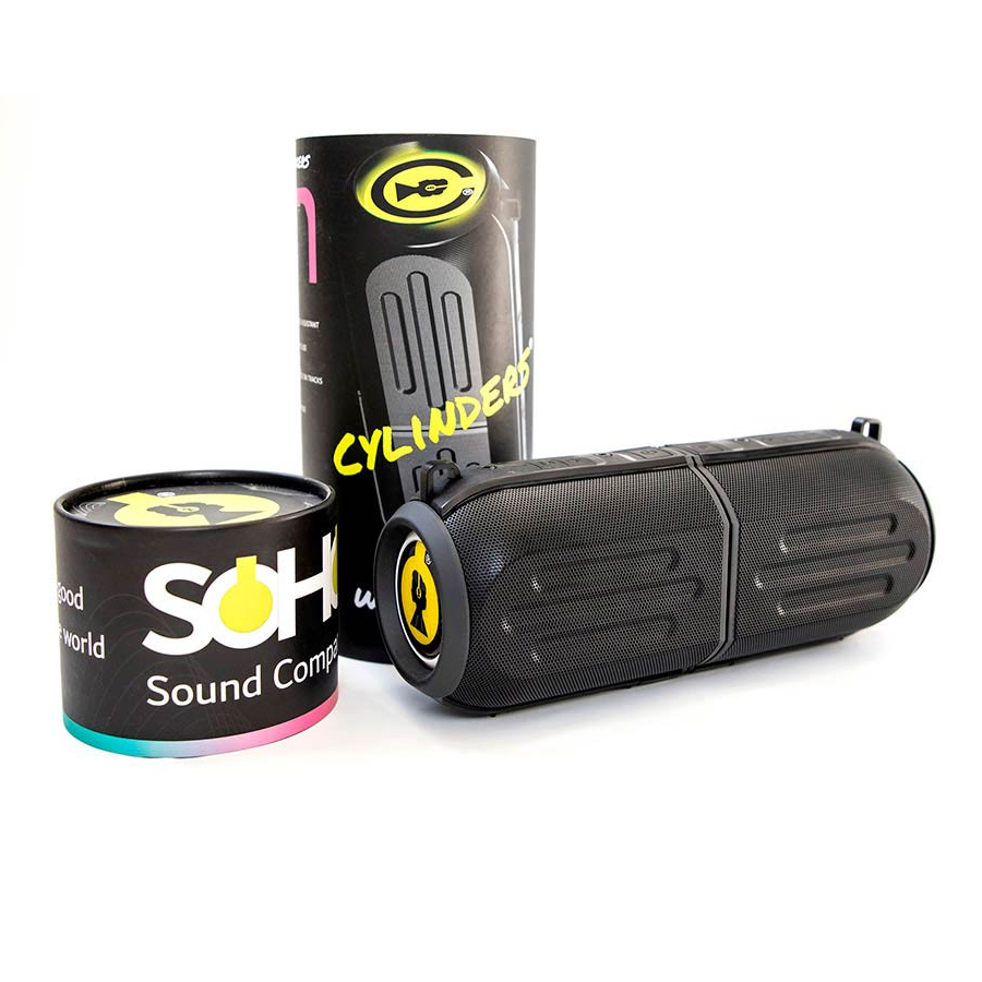 Soho Sound Company Cylinders TWS Twin Stereo Bluetooth hangszóró szett, fekete