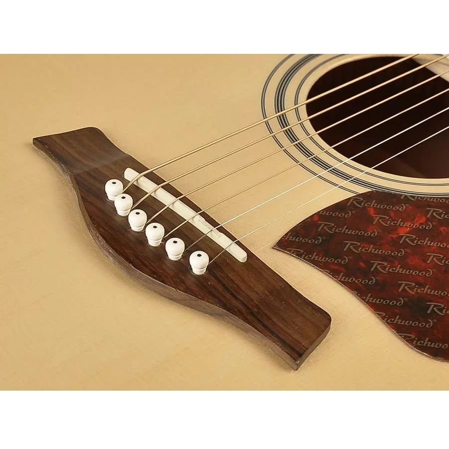 Richwood RD17CE elektro-akusztikus dreadnought gitár, solid top, Fishman EQ, natúr