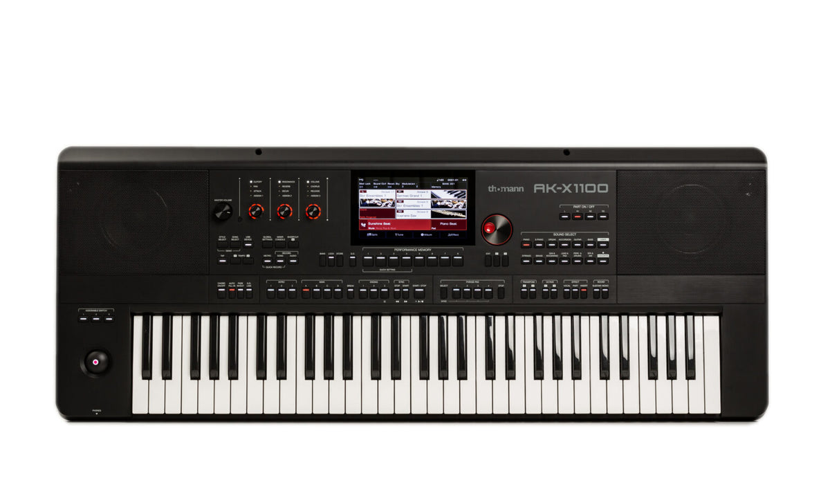 Thomann AKX1100 arranger keyboard, 61 billentyű, 7” érintőkijelző, 1100 hangszín
