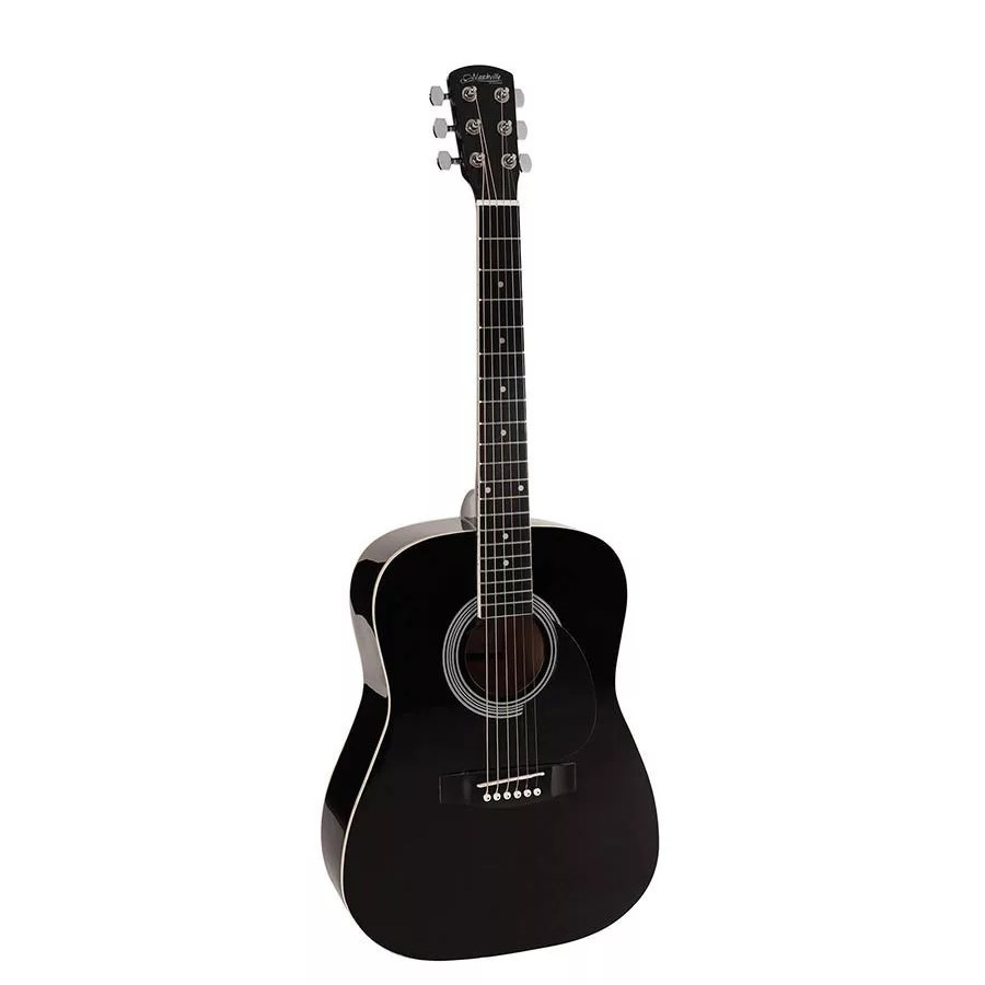 Nashville GSD6034BK 3/4 akusztikus gitár, fekete