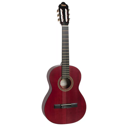 Valencia VC203TWR 3/4 Klasszikus tanuló gyerek gitár, Wine Red Piros