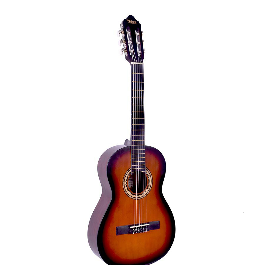 Valencia VC203CSB 3/4 Klasszikus tanuló gyerek gitár, Classic Sunburst szatén