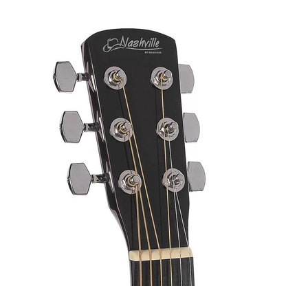 Nashville GSD60BK Akusztikus gitár, fekete, dreadnought