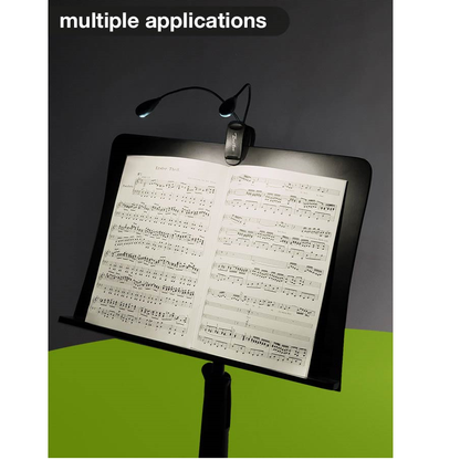 Boston MSL504 dupla LED kottalámpa, csíptetővel és USB kábellel, fekete