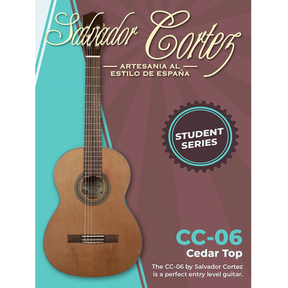 Salvador Cortez CC06 Klasszikus gitár 4/4, natúr