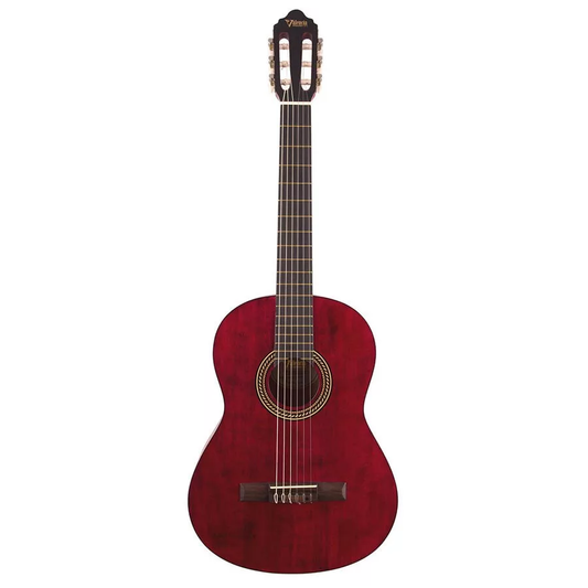 Valencia VC203TWR 3/4 Klasszikus gitár, átlátszó borvörös szatén