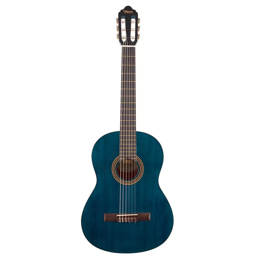 Valencia VC204TBU Basic3 4/4 Klasszikus gitár szett, kék