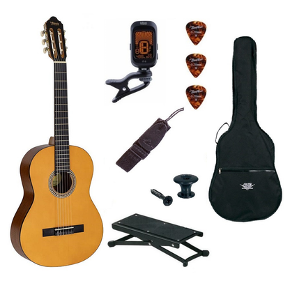 Valencia VC203Basic3 3/4 Klasszikus gitár szett, natúr