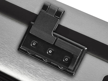 Leonardo VC50SL 4/4 hegedűtok, PVC szendvics szerkezet, 2 párnázott vállpánt, szálcsiszolt ezüst