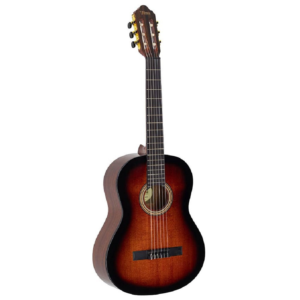Valencia VC264CSB klasszikus gitár 4/4, Sitka lucfenyő, mahagóni, Classic Sunburst