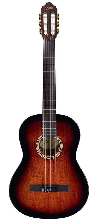Valencia VC264CSB klasszikus gitár 4/4, Sitka lucfenyő, mahagóni, Classic Sunburst