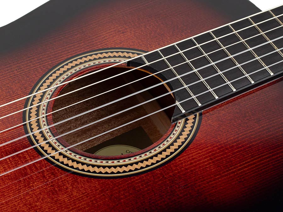 Valencia VC264CSB klasszikus gitár 4/4, Sitka lucfenyő, mahagóni, Classic Sunburst