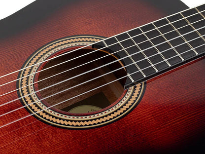 Valencia VC264CSB klasszikus gitár 4/4, Sitka lucfenyő, mahagóni, Classic Sunburst