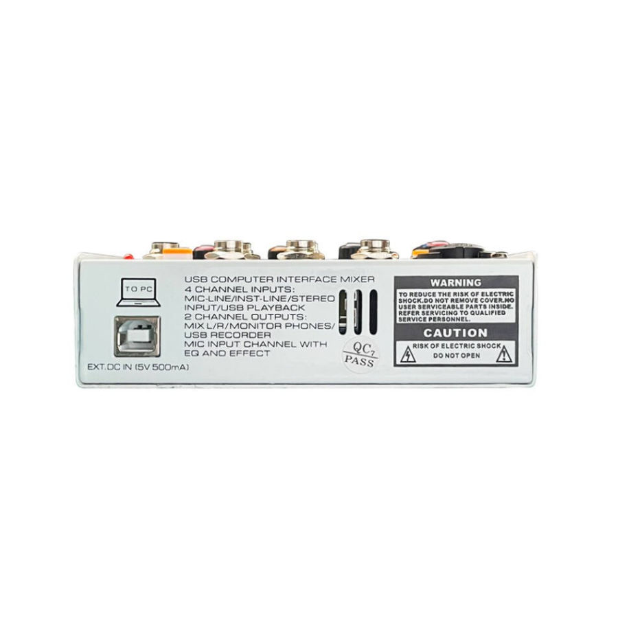 VoiceKraft VKUPC audio keverő, 2 monó / 1 sztereó, Bluetooth, USB