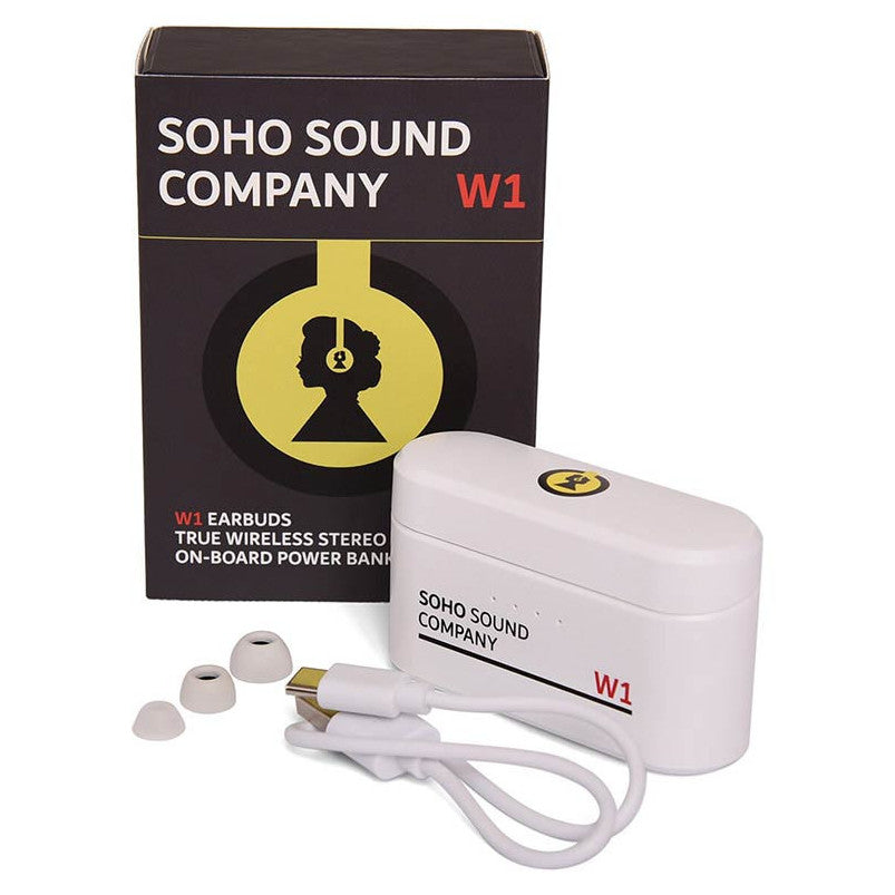 Soho W1WH vezeték nélküli fülhallgató Power Bank funkcióval, Fehér