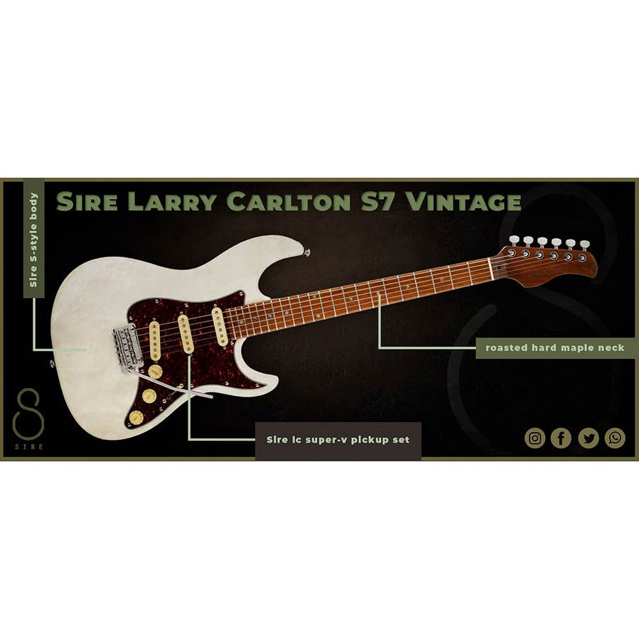 Sire Larry Carlton S7VAWH elektromos gitár, vintage fehér