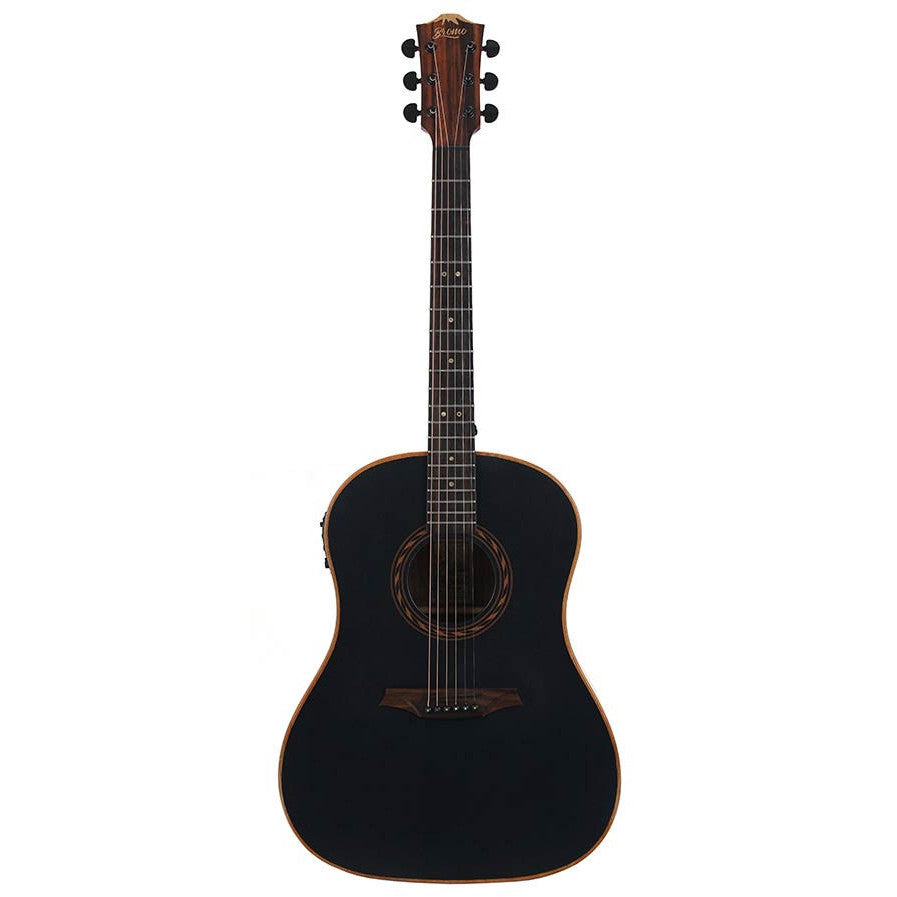 Bromo BAT9MEBK elektroakusztikus gitár, fekete, dreadnought Tahoma sorozat