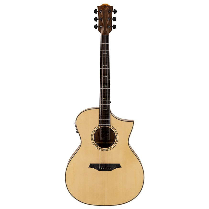 Bromo BAT4CE elektroakusztikus gitár, natúr, Grand Auditorium Cutaway Tahoma sorozat