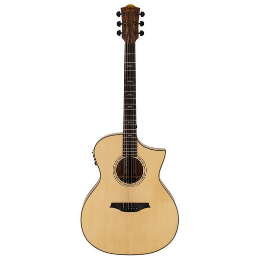 Bromo BAT4CE elektroakusztikus gitár, natúr, Grand Auditorium Cutaway Tahoma sorozat