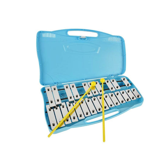 Angel AG25N2 Metallofon, 25 hang G2–G4, kék tok, 2 ütő