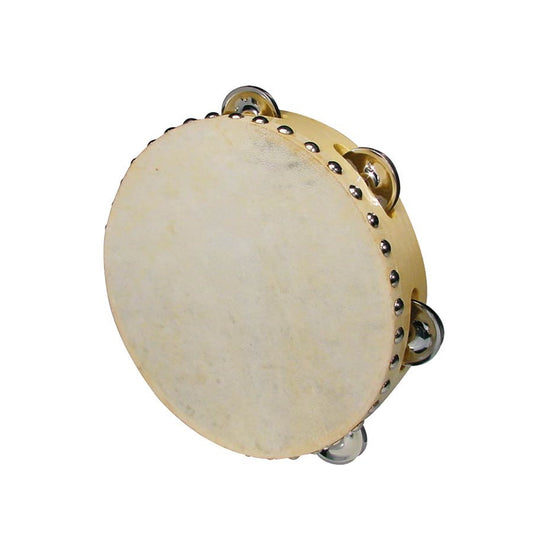 Hayman CSN0806 Fa tamburin természetes bőrrel, 8", 5 db csörgő