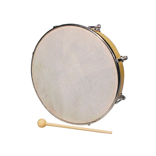 Hayman HDCT310 Kézi dob, 10", természetes bőr, fa keret, ütővel