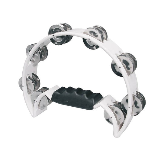 Hayman HTA40WH Félhold tamburin, műanyag, fehér