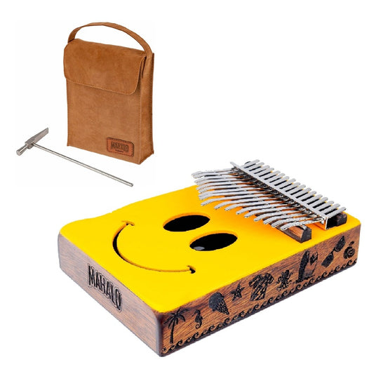 Mahalo MKA17SM Kalimba, tömör fa, 17 hang, „Smiley” design