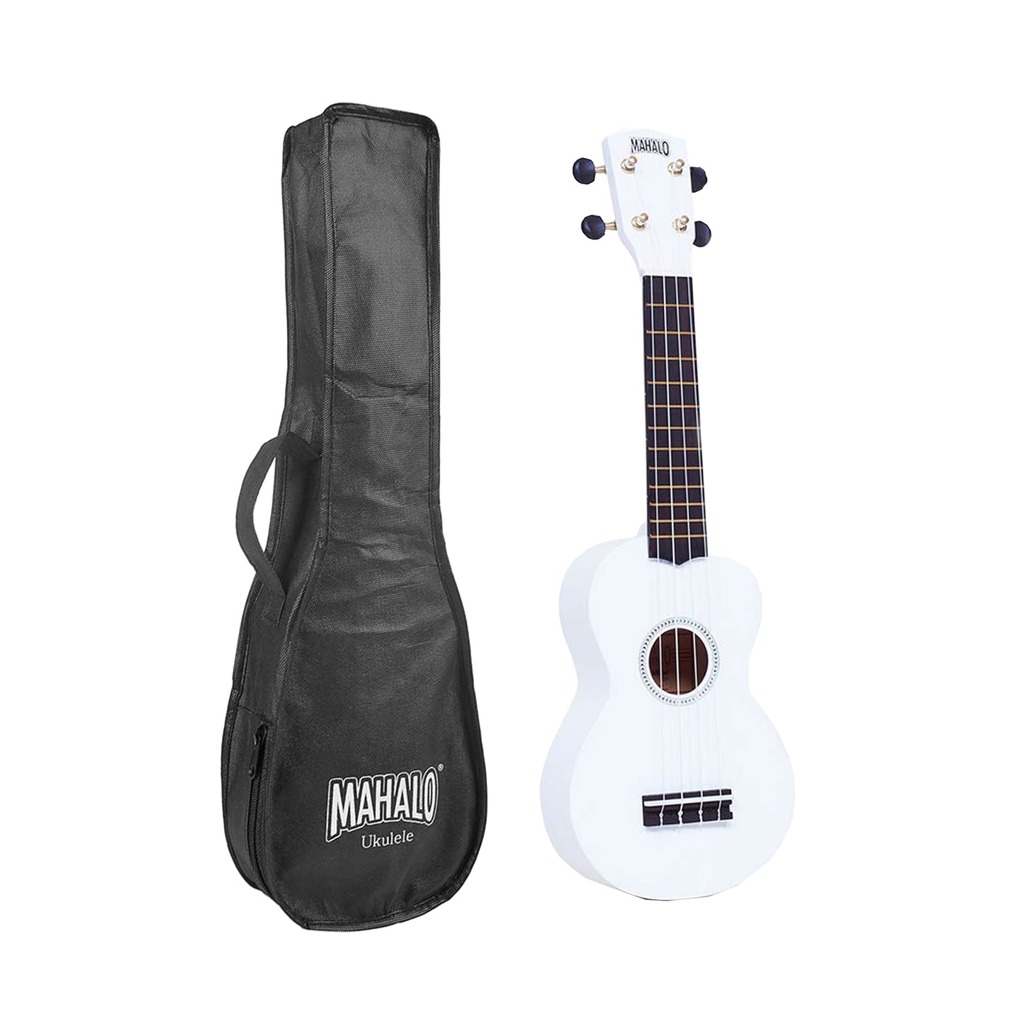 Mahalo MR1WT Rainbow Series szoprán ukulele szett, fehér, tokkal