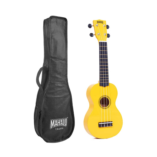 Mahalo MR1YW Rainbow Series szoprán ukulele szett, sárga, tokkal
