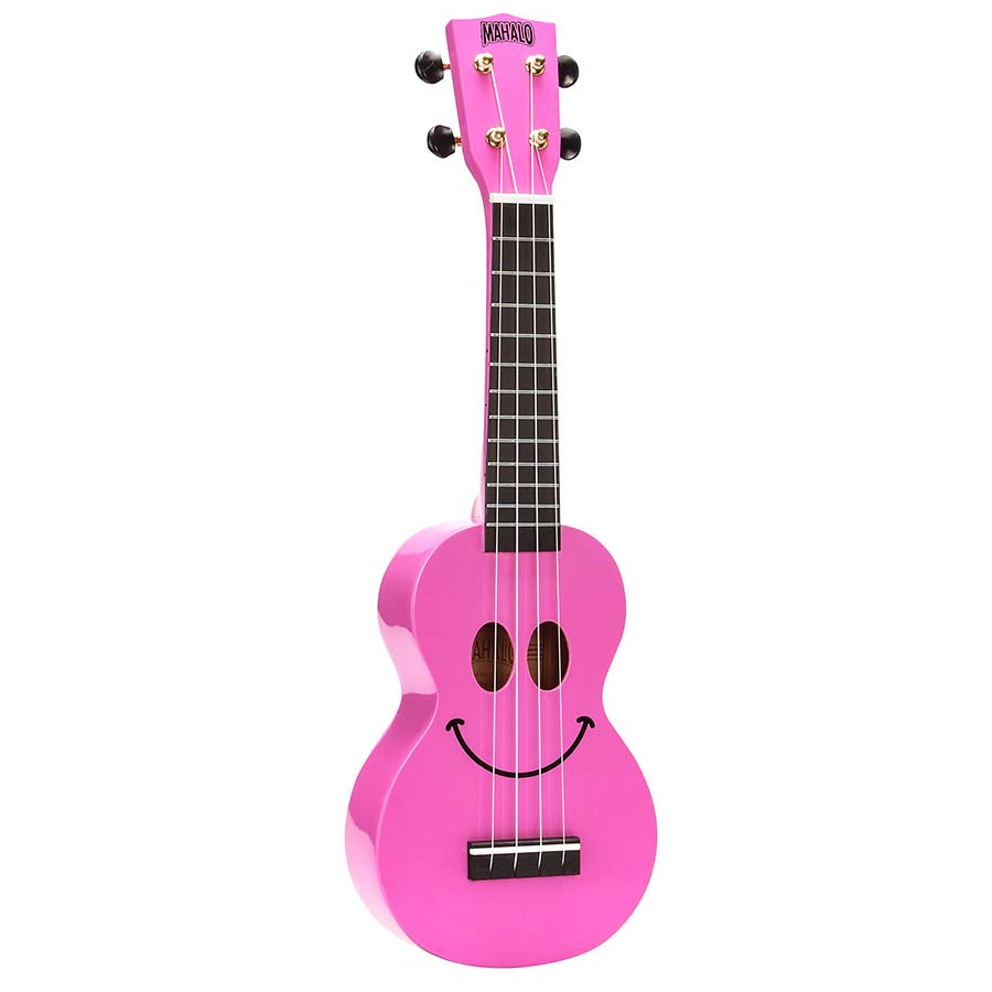 Mahalo SMILE PK Szoprán ukulele szett, rózsaszín, tokkal és 6 pengetővel