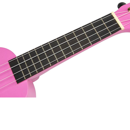 Mahalo SMILE PK Szoprán ukulele szett, rózsaszín, tokkal és 6 pengetővel
