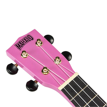 Mahalo SMILE PK Szoprán ukulele szett, rózsaszín, tokkal és 6 pengetővel