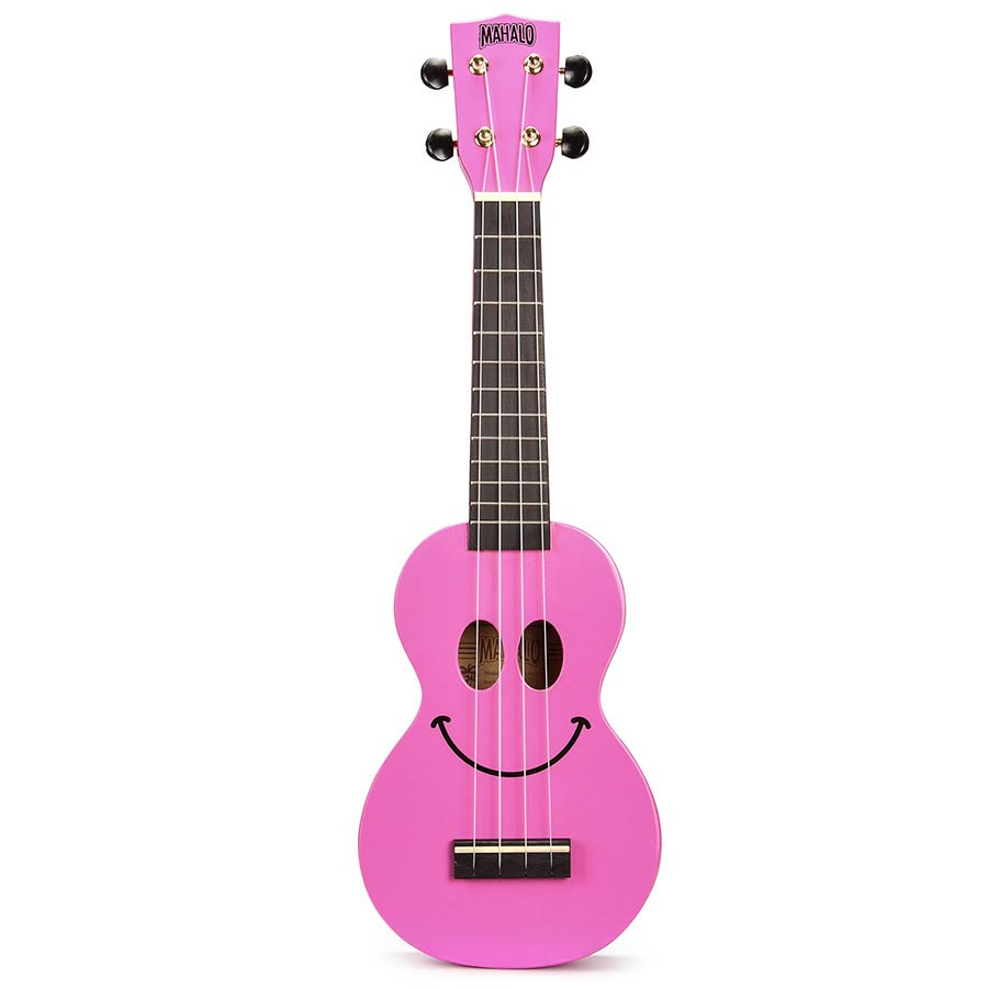Mahalo SMILE PK Szoprán ukulele szett, rózsaszín, tokkal és 6 pengetővel