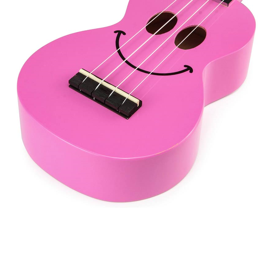 Mahalo SMILE PK Szoprán ukulele szett, rózsaszín, tokkal és 6 pengetővel