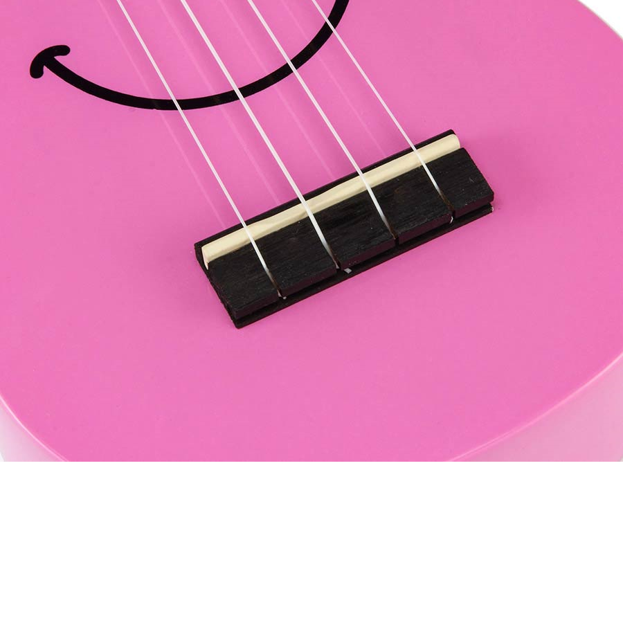 Mahalo SMILE PK Szoprán ukulele szett, rózsaszín, tokkal és 6 pengetővel