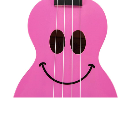 Mahalo SMILE PK Szoprán ukulele szett, rózsaszín, tokkal és 6 pengetővel
