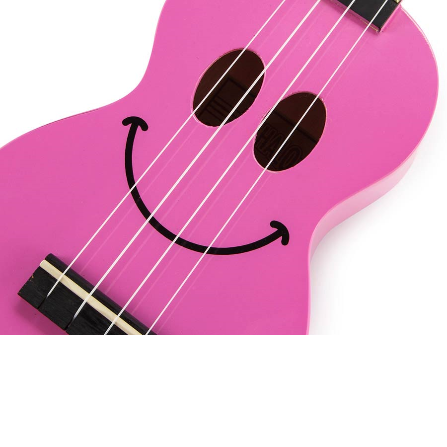 Mahalo SMILE PK Szoprán ukulele szett, rózsaszín, tokkal és 6 pengetővel