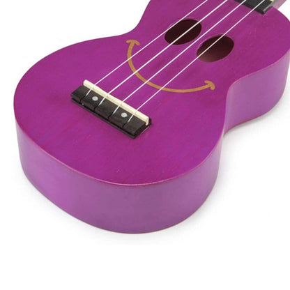 Mahalo SMILE TPP Szoprán ukulele szett, áttetsző lila kivitel, tokkal és 6 pengetővel