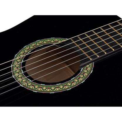A. Martinez MTC080B 4/4 klasszikus gitár, fekete kivitel