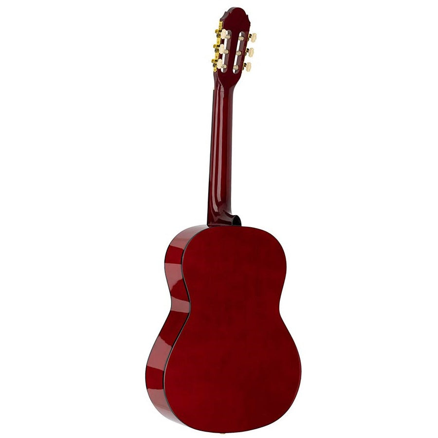 A. Martinez MTC080R 4/4 klasszikus gitár, átlátszó piros kivitel