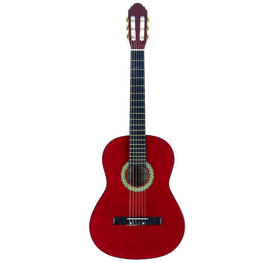 A. Martinez MTC083R Klasszikus tanuló gyerek gitár 3/4, piros