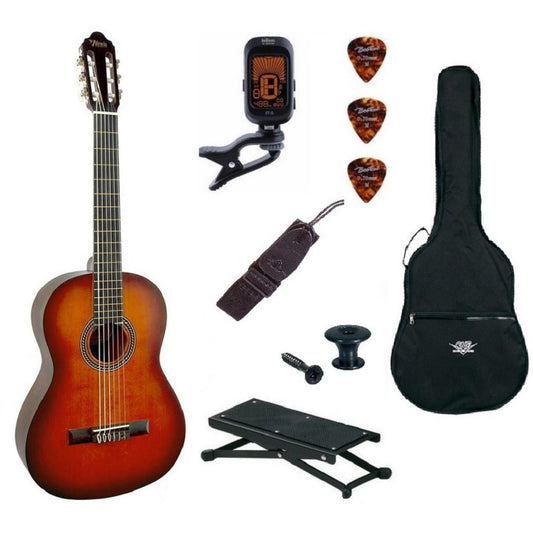 Valencia VC204CSB Basic3 4/4 Klasszikus gitár szett, sunburst