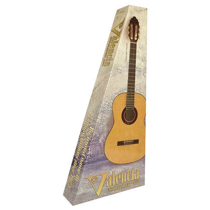 Valencia VC404 4/4 Klasszikus gitár, Sitka fenyő & mahagóni, natúr vintage felület